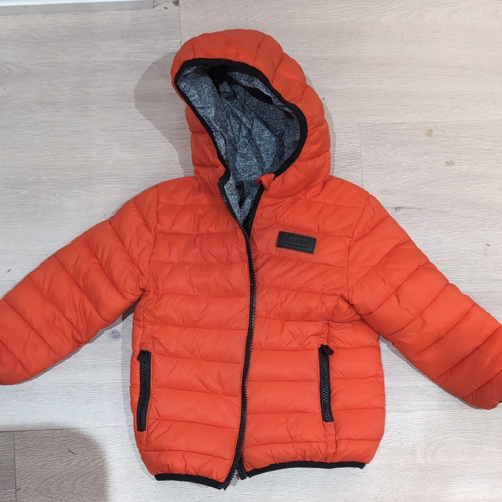 Toddler Roots Reversible Puffer Jacket in Fiesta 3T